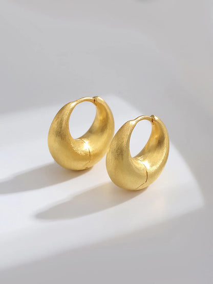 Metallic Fashionable Exaggerated Hoop Earrings