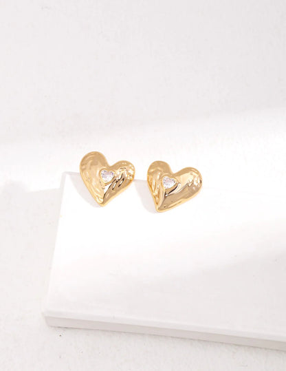 Love Heart Zircon Stud