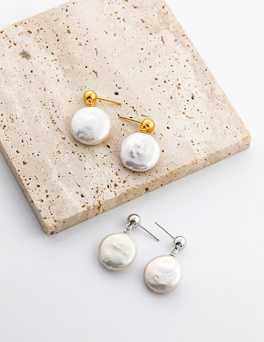 Baroque Pearl Chunky Irregular Drop Earrings